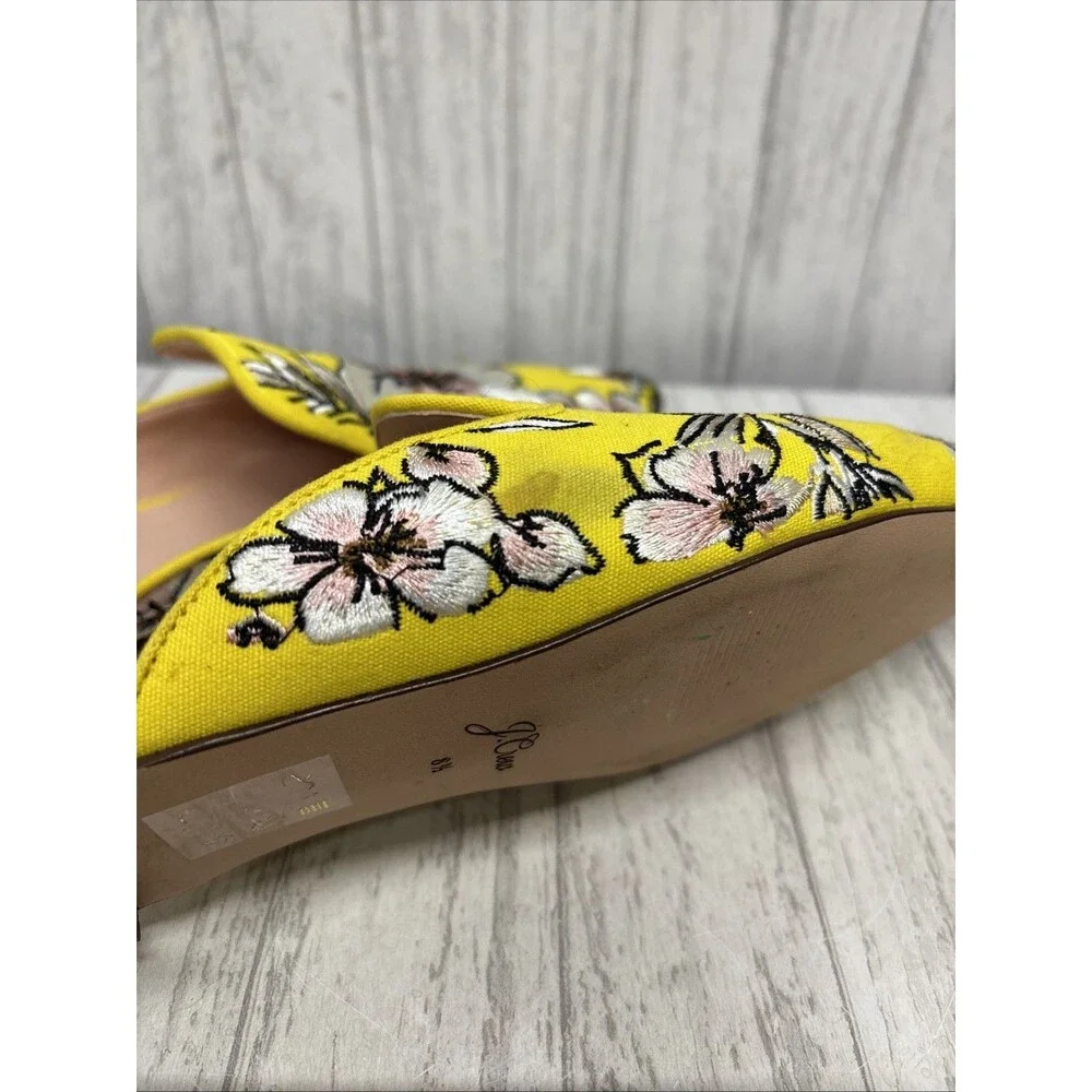 Womens Size 8.5 J Crew Embroidered Mules